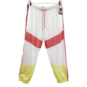 NWT Champion Woven Retro Colorblock Nylon Windbreaker Track Pants Men's Size XL